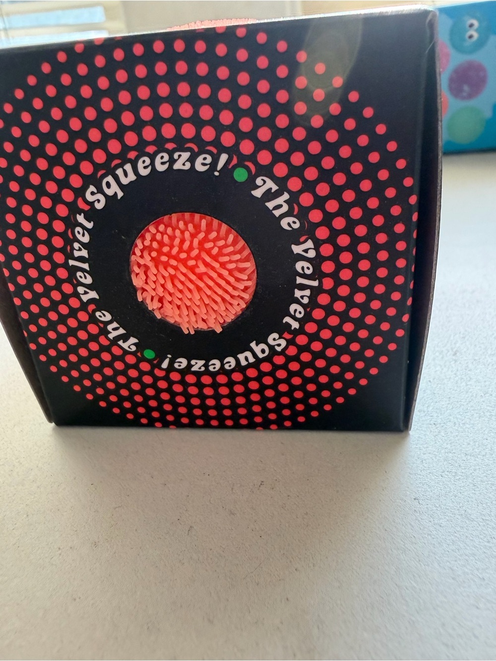 NeeDoh Fuzz Ball - Peach/orangish Velvet Squeeze - Picture 3 of 4
